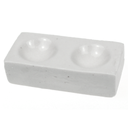 Paleta porcelanowa 2-dołkowa 2,9x5,7 CM Renesans - sklep plastyczny -