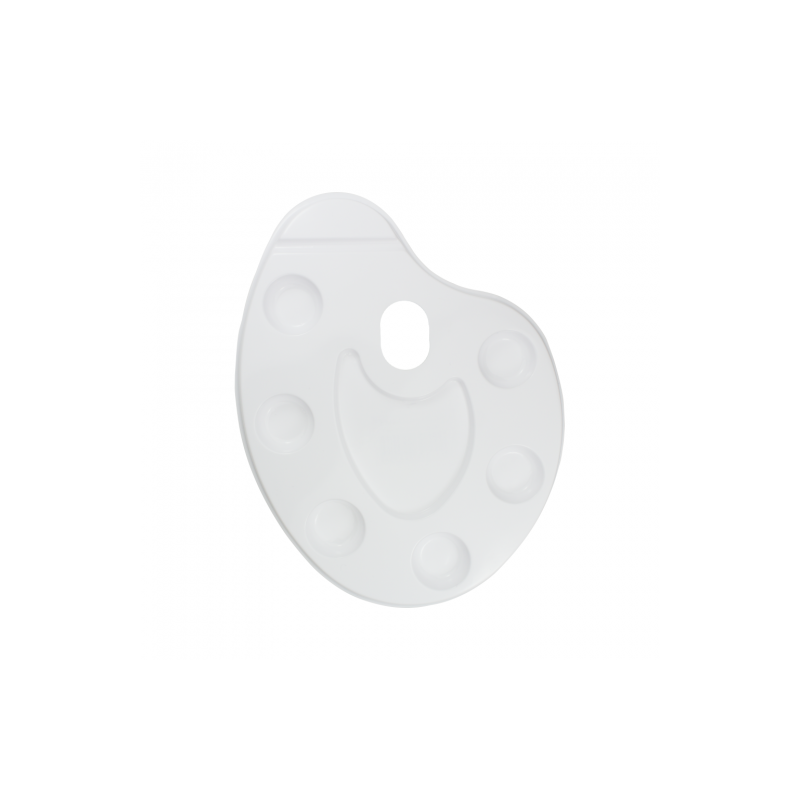 Paleta plastikowa owalna 19,6x25,5cm - sklep plastyczny - szał dla pla