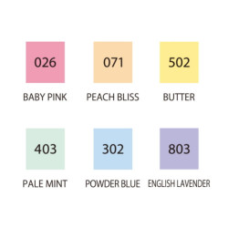 Kuretake clean color dot mild colors markers 6pcs.
