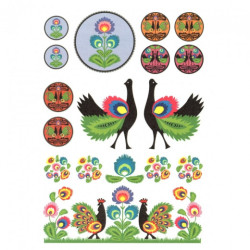 Rice paper for decoupage folklore folk patterns A4 ITD R064