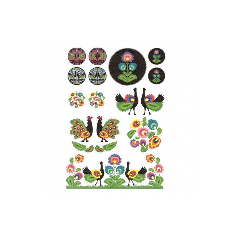 Rice paper for decoupage folklore folk patterns A4 ITD R065