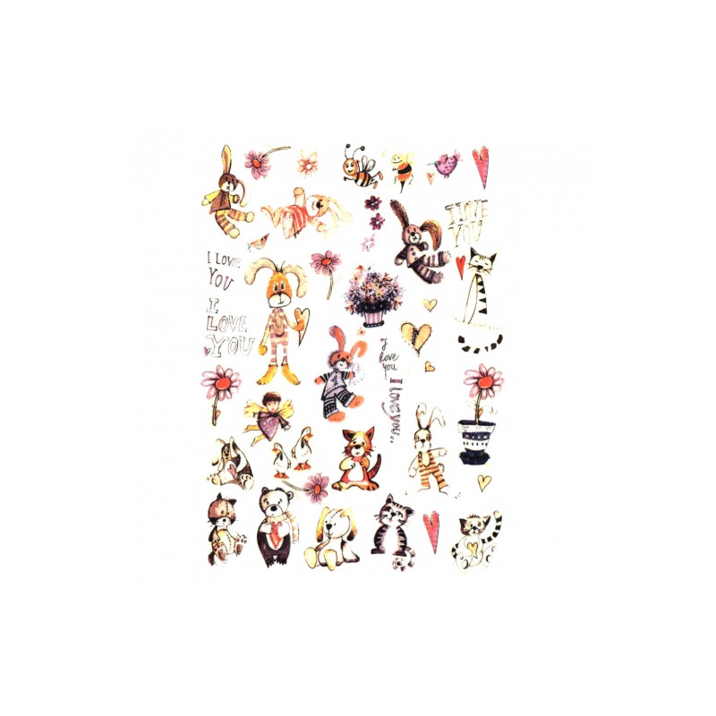 Rice decoupage paper children's toys A4 ITD R092