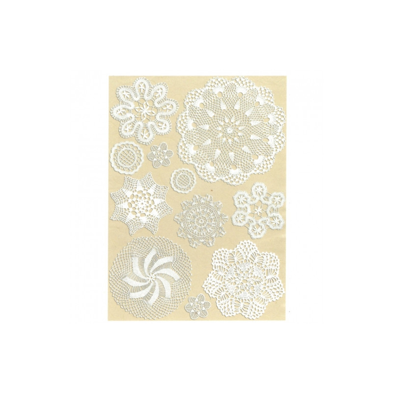 Papier ryżowy do decoupage koronka A4 ITD R547- sklep plastyczny szał