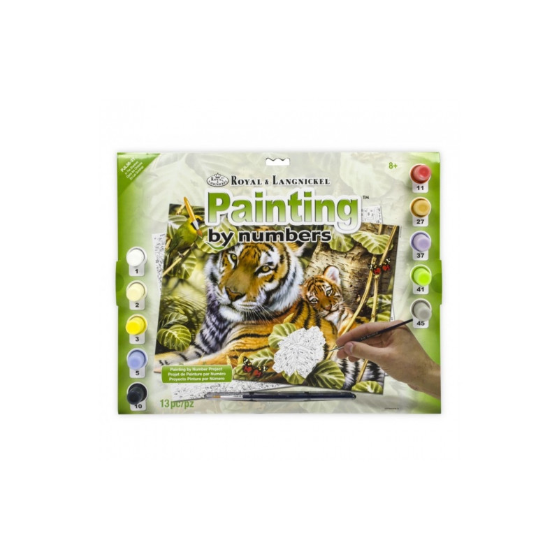 Paiting by numbers- A3 10 colors- tiger's portrait