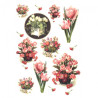 Papier ryżowy do decoupage kwiaty tulipany A4 ITD R393 - sklep plastyc