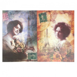 Papier do decoupage 35x50cm calambour DGE103 retro paris woman