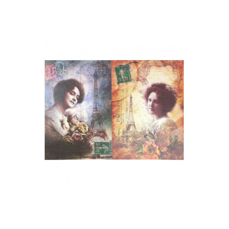 Papier do decoupage 35x50cm calambour DGE103 retro paris woman