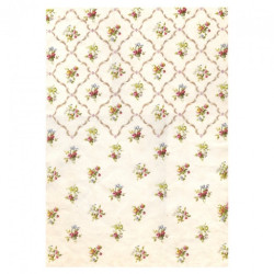 Calambour digital rice paper for decoupage flower ornament DGR262 32x4
