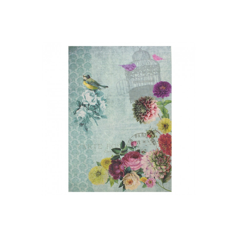 Calambour digital papier ryżowy do decoupage kwiaty klatka DGR221 - sk