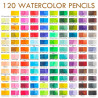 Kalour premium wet & dry watercolor zestaw 120 kredek akwarelowych- sz
