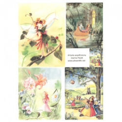 Papier do decoupage soft A4 ITD S093 bajkowe motywy - sklep plastyczny