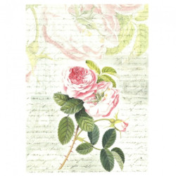 Decoupage paper soft rose A4 ITD S227