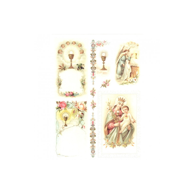 Decoupage paper soft communion A4 ITD S234