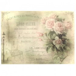 Papier do decoupage soft vintage kwiaty A4 ITD S269- sklep plastyczny