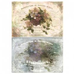 Papier do decoupage soft vintage kwiaty A4 ITD S273- sklep plastyczny
