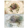 Papier do decoupage soft vintage kwiaty A4 ITD S273- sklep plastyczny