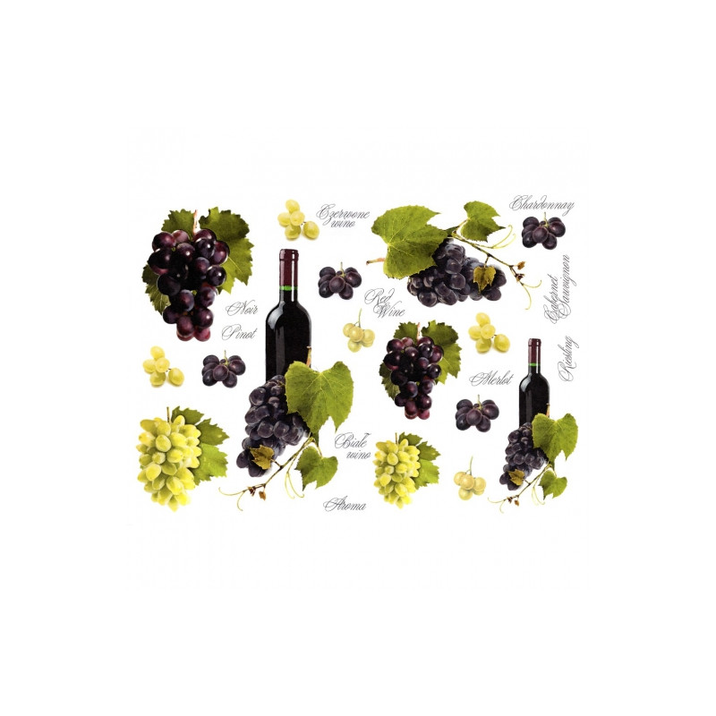 Papier do decoupage A3 ITD 0232 wino winogrona - sklep plastyczny szał