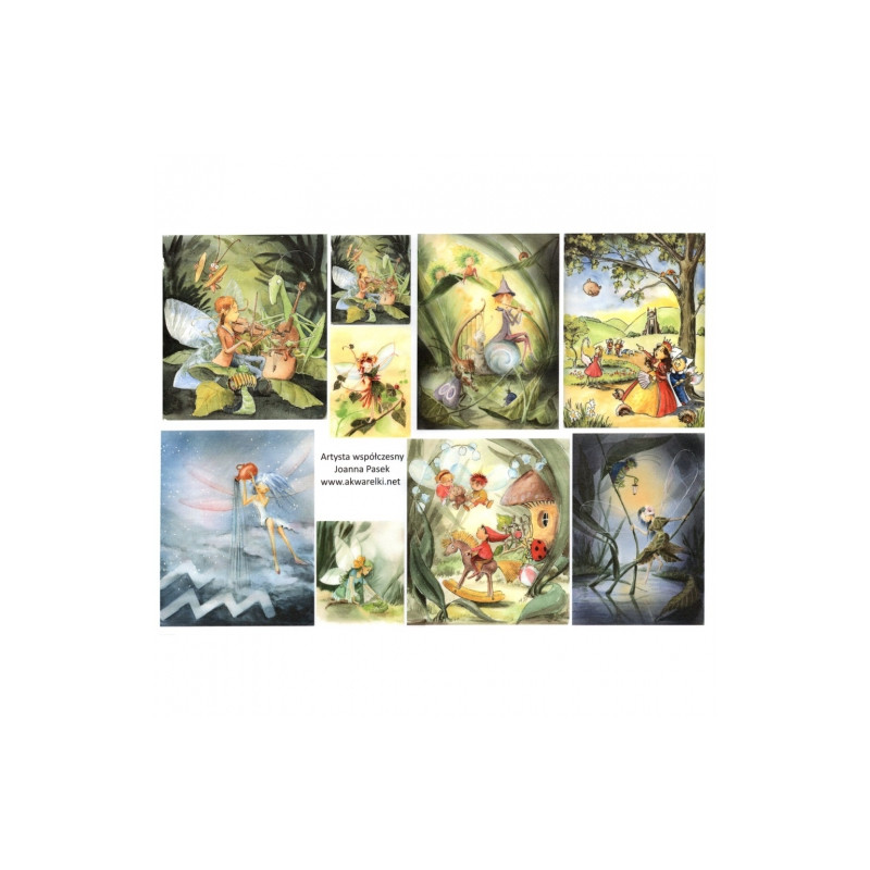 Decoupage paper A3 ITD 0235 fairytale motifs
