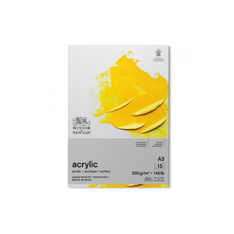 Blok Winsor&Newton acrylic 15ark 300g- sklep plastyczny szał dla plast