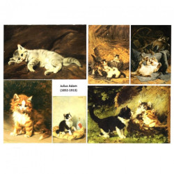 Papier do decoupage A3 ITD 0287 cats
