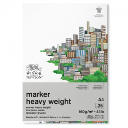 Blok Winsor&Newton marker heavy weight 160g 25ark- sklep plastyczny sz