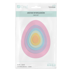 DP Craft zestaw wykrojników jajka 6szt 9,7x12,5cm- sklep plastyczny sz