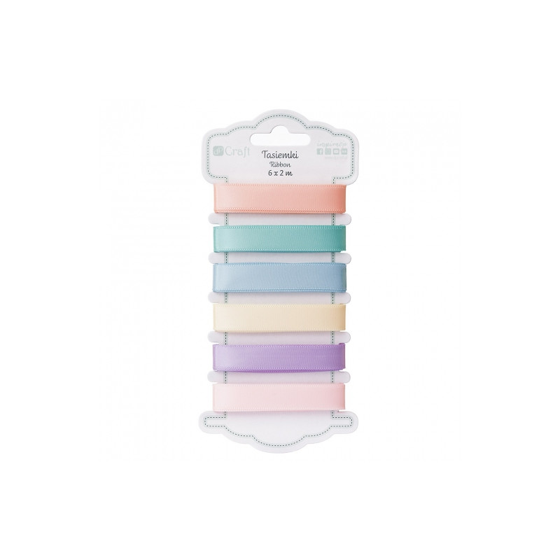 DP Craft pastel ribbons 6x2m