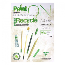 Gluted pads Clairefontaine paint on recycle 250g 30ark