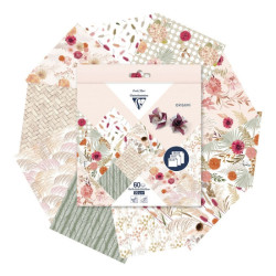 Clairefontaine origami paper dried flowers 10x10 15x15 20x20 cm 60 she