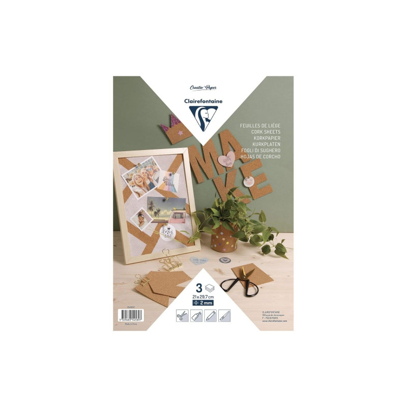 Clairefontaine cork sheets A4 3 sheets