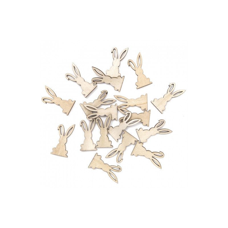 DP Craft wooden easter rabbits 2x4cm 18pcs