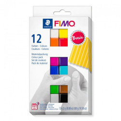 Fimo modelina zestaw basic 12 kostek x25g- sklep plastyczny szał dla p