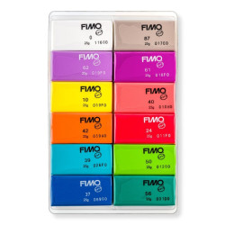 Fimo modelling clay brilliant 12 kostek x25g