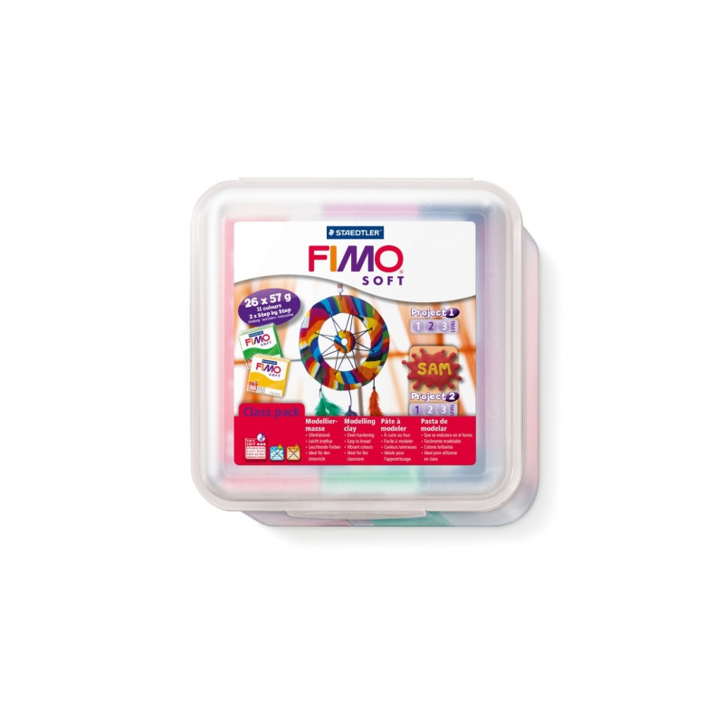 Fimo zestaw modeliny 26x57g plastikowe opakowanie- sklep plastyczny sz