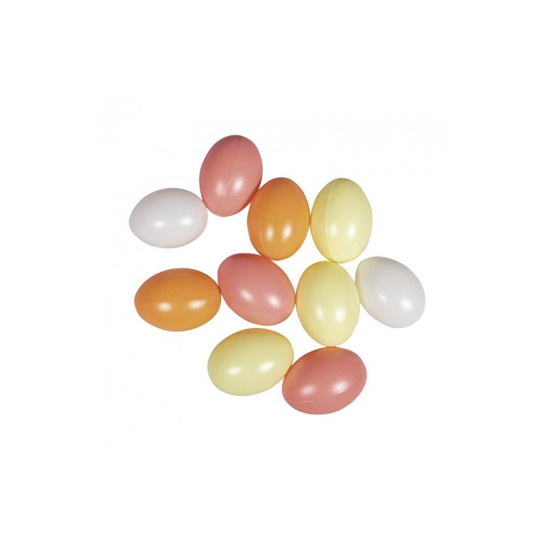 DP Craft jajka plastikowe 6cm pastel orange 10szt- sklep plastyczny sz
