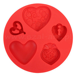 Silicone molds Fimo - hearts