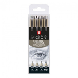 Sakura pigma micron light cool grey 3 fineliners and brush pen