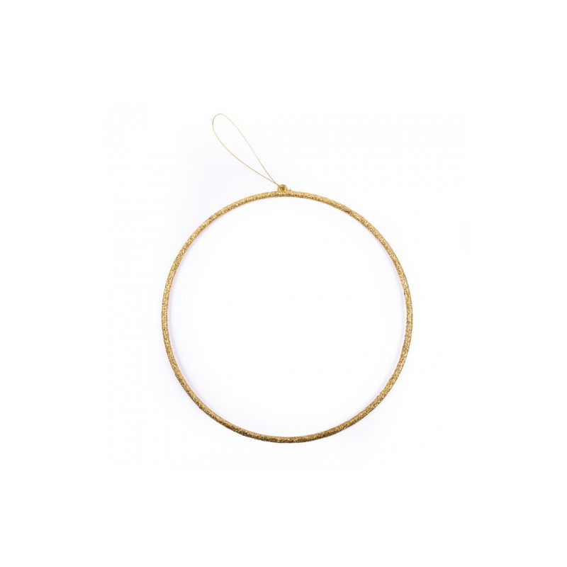DP Craft glitter ring with hanger 25cm gold