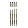 Sakura pigma micron light cool grey zestaw 4szt- sklep plastyczny szał