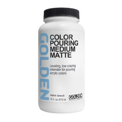 Golden color pouring medium matte for acrylic paints