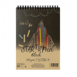 Blok SM-LT art start pad black 120g 20ark A5 spirala - sklep plastyczn