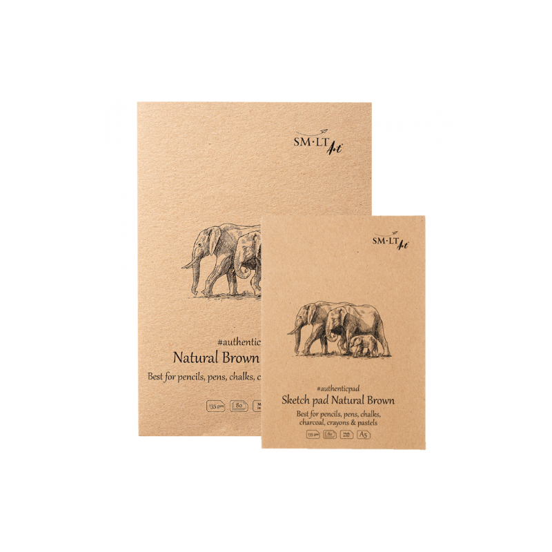 Blok SM-LT sketch pad natural brown 135g 80ark  - sklep plastyczny - s