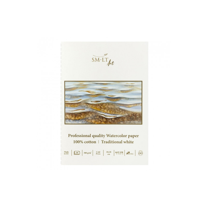 Blok SM-LT art watercolor pad akwarelowy 300g 10ark 20x28cm szyty - sk