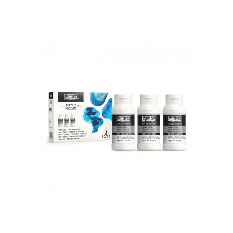 Liquitex set of pouring mediums 3x118ml- sklep plastyczny szał dla pla