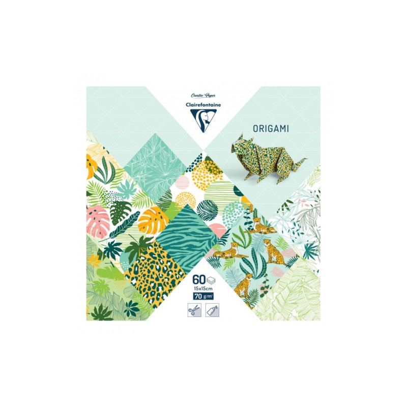Clairefontaine origami exotic freshness 15x15cm 70g 60 sheets