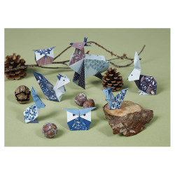 Clairefontaine origami animals 10x10cm, 15x15cm, 20x20cm 70g 60ark- sk