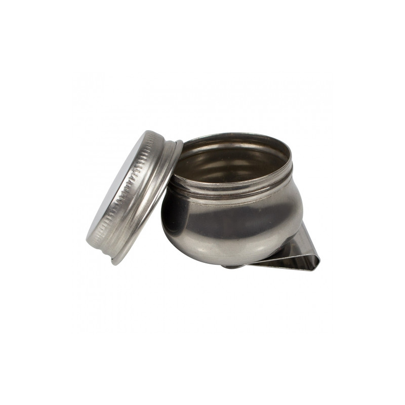 Pojemniczek metalowy pojedynczy zamykany 4cm - sklep plastyczny - szał