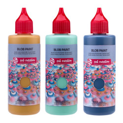 Talens art creation blob paint zestaw mint 3x80ml - sklep plastyczny -