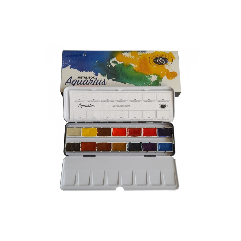 Szmal aquarius mixing palette set 14 watercolors