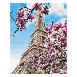 Brushme numerowanka 40x50cm 24 kol magnolia w Paryżu malowanie po nume